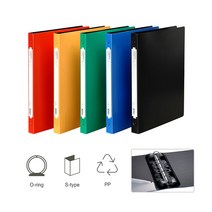 문화 B442-7 PP 3공 O링 바인더 A4 3cm 200p, 청색
