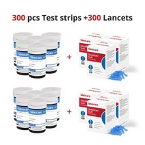 탁도계 탁도측정기 (50/100/200/300/400/500 pcs Safe-Accu 용) Sinocare 혈당 테스트 스트립 및 당뇨병 테스터 용 랜싯, 04 pcs 300