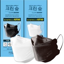 [퓨어텍-직영] 크린숨 보건용마스크 KF99 N99 대형 25매 황사 초미세먼지 차단 방역 100% 국산원자재 국내생산 공장직영, 블랙, 30매