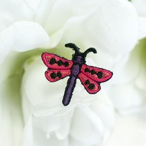 명절 추석 설날 여성한복수장식 자수 잠자리 자수 수장식 (10개 묶음), 진핑크