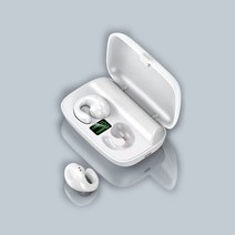 oyoson 골전도 블루투스이어폰 이어클립형 방수 노이즈캔슬링헤드폰, 화이트