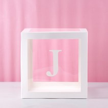 투명 풍선 상자 베이비 샤워 장식 소년 소녀 첫 번째 생일 파티 장식 어린이 웨딩 용품, 27cm Box, J