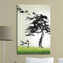 꾸밈 iw580-소나무수묵화중형노프레임 액자, 2타입