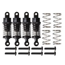 쇽업쇼바 4pcs rc 자동차 알루미늄 완충기 프론트 앰프 타미야 tt-01 tt01tt02 m5 m6 110 rc 업그레이드 부품용 리어 댐퍼, 검은색