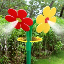 해바라기 스프링쿨러 플라워 정원 원예 가든소품 물분사기 농업 조경 잔디, 옐로우, 999