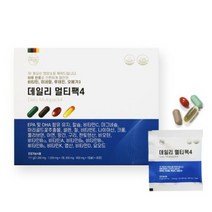 데일리 멀티팩 30팩 비타민 미네랄 오메가3 루테인 종합 영양제 올인원 혈행 개선 눈건강 항산화 도움 건강기능식품 이력추적 하루한번이면OK 개별포장 패밀리 남성 여성 포맨 포우먼, 2정+2캡슐