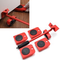 집안 사무실 가구이동을 쉽게 파워크레인 롤러 로라 이동바퀴 운반기 기구 헬퍼 가정용 자키 리프트 롤테이너 레드, 1개