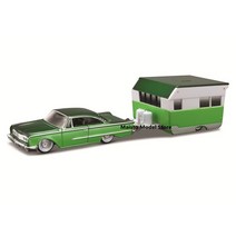 Maisto 폭스바겐 카르만 기아트레벨러 트레일러 디자인 견인 및 이동 다이 캐스트 정밀 모델 자동차 모델 컬렉션 선물 164 1966, 7.1960 FORD