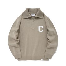 COVERNAT C 로고 하프 집업 니트 올리브 CO2204KT17OL