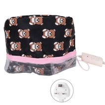 헤어미스트기 미용 헤어 스티머 가습기 전기 캡 모자 살롱 열 영양 마스크 베이킹 오일 드라이어 히트 햇 3 기어 액세서리, [03] UK Plug  C