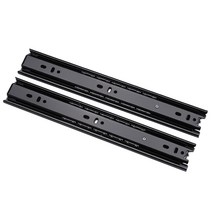 SJSHOP 2Pieces 사이드 마운트 볼 베어링 슬라이더 캐비닛 서랍 볼 슬라이드, 30cm 블랙