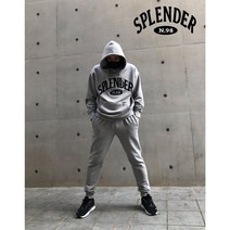 스플랜더 물가안정특가/(스플랜더) 아치로고 헤비웨이트 오버핏 후드 티셔츠 SPWHD2131 후드 맨투맨