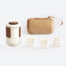 여행용다구세트 휴대용 캠핑용 다기세트 유리 선물, 여행 세트