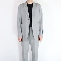 바쏘옴므 22S/S 초경량 쿨링 오버핏 남성예복 캐주얼 라이트그레이 셋업정장 W2JF75