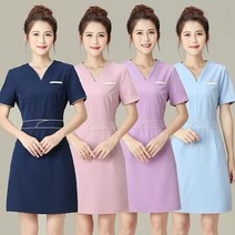 뷰티 살롱 유니폼 작업복 피부 관리사 작업복 스커트