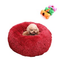 강아지 고양이 도넛방석 - 대형견 도넛 쿠션 + 배변통, 06.레드 + 배변통