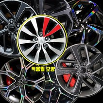 투싼ix 튜익스 18인치휠 레이저카본홀로그램 스티커 / 차량한대분+여유분