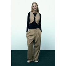 독일 자라 ZARA 핀스트라이프 크롭 조끼 100182