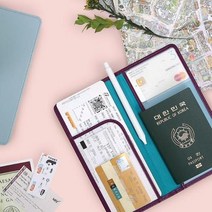 여행다니는 30대여성 여권케이스 핫핑크 분실방지 우정선물 티켓파우치