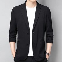 남성 정장 세트 남자 린넨 수트 자켓 바지 하객룩 면 재킷 봄 여름 느슨한 캐주얼 블랙 블레이저 긴 소매 비즈니스 회색 코트