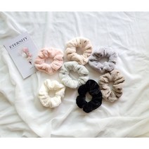 [무배/3개세트] 밍크 퍼 헤어 곱창 슈슈 스크런치 겨울 후리스 머리끈