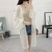 여름 비치 여성 집업 앏은 가디건 로브