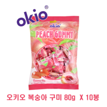 okio 복숭아구미 젤리, 100g, 10개