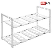 폭조절 싱크인선반 2단, 3개, 화이트