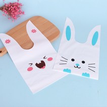50P 9.5x18cm DD-10721 마카롱박스 선물 간식 답례품 베이킹 보자기 예쁜 쿠키 선물포장 토끼 포장 봉투 포장지, 핑크