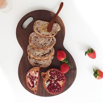 소코데코 북미산 월넛 원목 플레이팅 칼도마 땅콩도마 플레이팅도마