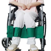 [아띠꼴로] 휠체어 다리강직 고정벨트 다리 지지대 보호대 마비환자 휠체어 고정밴드 보조기기, 휠체어다리고정벨트 그린, 1개