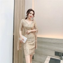 HQINT 여성 원피스 겨울 가을 긴팔 반팔 롱원피스 니트원피스 캐주얼 정장원피스 하객원피스 하객룩 빅사이즈 여자 ZB-59818