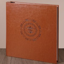 [메모리그램] 5인치 500장 대용량 포켓 가죽 포토 앨범, 브라운