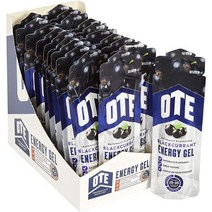 OTE 스포츠 에너지 젤 탄수화물 전해질 카페인 함유 마라톤 지구력 56g x 20 블랙커런트 100mg, 블랙커런트 (카페인 100mg)