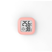 Mosasaur실내 미니 디지털 온도계 및 습도계, PINK