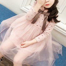 [미다키즈] 리본끈샤원피스 결혼식 쉬폰공주드레스 리본원피스