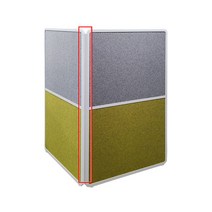 플랜맥스 유닉스 소리먹는파티션 ML-0618W-BK(600x1800) 스마트스크린 인테리어파티션 가림막 칸막이, 추가상품-포스트(H1800)파티션미포함