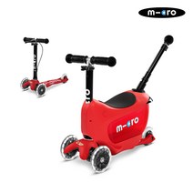 마이크로킥보드_미니 투고 디럭스 LED 레드+푸쉬바 세트 유아 아기킥보드, 단품