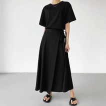 시크 반팔 랩스커트set