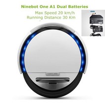 original ninebot one a1 one wheel self balancing scooter support single dual 배터리 스마트 전기 외발 자전거 호버 스케, A1 Dual Batteries