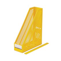 플러스샵 화일박스 개폐형 8색상 PP 연결브릿지 자겸용, 노랑, 1개