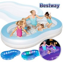 BW 54135 S형 조명 컬러 에어풀장 46cm/물놀이풀장, 단품