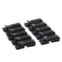 10x 퀵 슬립 웨빙 엔딩 클립 키퍼, 38mm, 플라스틱, 블랙
