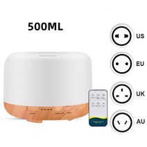 고성능 MLAir-초음파 가습기 아로마 디퓨저 색상 LED 조명 원격 제어 가정용 공기 청정기 500, [04] 영국, [05] 02 Remote control