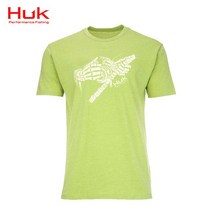 낚시 티셔츠 자켓 HUK남성용 캐주얼 야외 스포츠 티셔츠 반팔 빠른 건조 낚시 Upf 50 아웃도어 의류 여