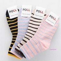 MMS_여자발목 골지양말 중학생고등학생여성 매일줄무늬3개 안흘러내리는 목양말 봄양말 잔골지 삭스 흘러내리지않는 세트 여중생_mms