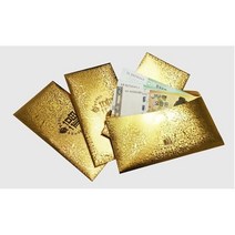 뽀띠나 1pc 금색 고급 새뱃돈 봉투 주머니 현금 용돈 상품권 통장 명절 경조사 기념일 부모님 생신 생일 축하 감사 세뱃돈 예단 폐백 돌잔치 답례 머니백 선물 전통 디자인 다용도