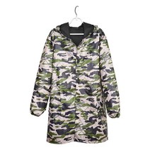 남성과 여성의 작업복 위장 후드 블루 코트 창고 처리 도구 긴 플러스 벨벳 두꺼운 의류