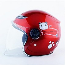 베스파 헬멧 레트로 바이크 핑크 오토바이 스쿠터 안전 모토 자전거, 04 빨간
