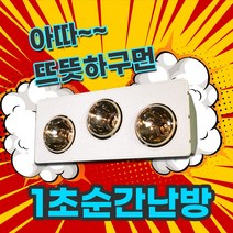 나노전자 욕실난로 NI-B2 화장실난방기 벽걸이 겨울철 온열기 3구, NC-H3E